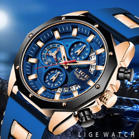 2025 New Fashion Men's Chronograph Calendar luminous Quartz watch - Picture 1 of 8